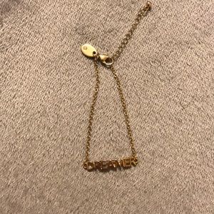 Gold "DREAMER" bracelet!!